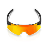 100% AEROCRAFT - Soft Tact Black - HiPER Red Multilayer Mirror Lens